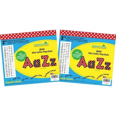 Barker Creek Dots 2" Letter Pop-Outs, 1352/Set 3655